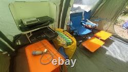 Airbeam Green Tunnel Tent Camping Shelter with Large Window (Furnishings incl.)
