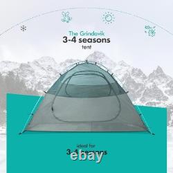 All-Season Waterproof Camping Tent Spacious 4 Person with Rainfly & Easy Setup