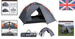 All-Weather 3-Person Backpacking Tent with Removable Rain-Fly & UV Protection