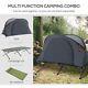 All In 1 Person Camping Tent With Bed And Self-inflating Air Mattress, Carry Bag