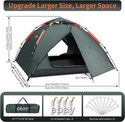 Automated 3-Person Camping Tent Lightweight & Waterproof for All Seasons