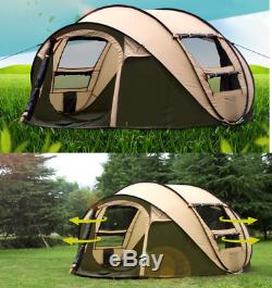 Automatic Large Family Tent 5-6 People Camping Throwing Pop Up Second Open Tent