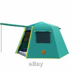 Automatic Outdoor Camping Tent Hexagonal Aluminum Pole 3-4 Persons 245x245x165CM