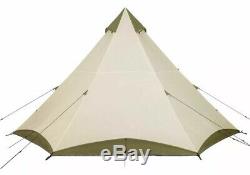 B New Large Outdoor Camping 6-8 PERSON Family TEEPEE TIPI TENT WATERPROOF