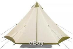 B New Large Outdoor Camping 6-8 PERSON Family TEEPEE TIPI TENT WATERPROOF