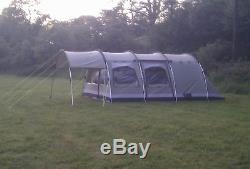 Bear Lake 6 Tent with Front Canopy including carpet and large awning extension
