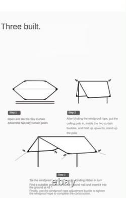 Beige Camping Canopy Tent for Outdoor Use UV Protection & Sunproof