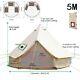 Bell Tents 5 Meter Safari Tent Canvas Glamping Beige 4 Season Stove Jacket Yurts