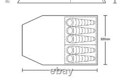 Berghaus Adhara 500 5 person Nightfall Tent with 2 Darkened Bedrooms RP £600