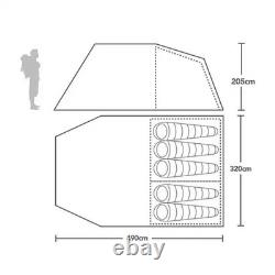 Berghaus Adhara AIR 500 5 person Nightfall Tent with 2 Darkened Bedrooms RP £650
