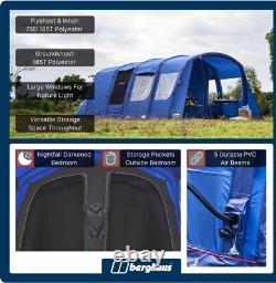 Berghaus Air 400XL Nightfall Tent with Darkened Bedrooms and Built-in Porch Area