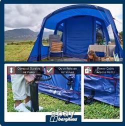 Berghaus Air 400XL Nightfall Tent with Darkened Bedrooms and Built-in Porch Area