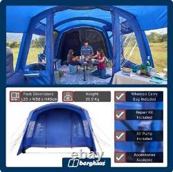 Berghaus Air 400XL Nightfall Tent with Darkened Bedrooms and Built-in Porch Area