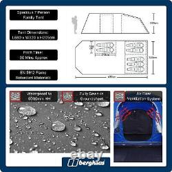 Berghaus Easy to Pitch Adhara 700 Nightfall Tent with Sewn in Groundsheet