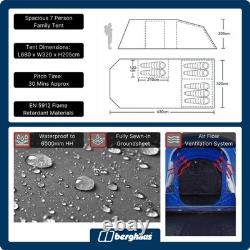 Berghaus Easy to Pitch Adhara 700 Nightfall Tent with Sewn in Groundsheet