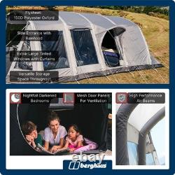 Berghaus Telstar 5 Nightfall Air Beam Tent with Darkened Bedroom Technology