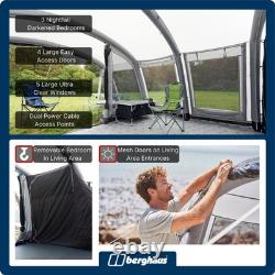 Berghaus Telstar 8 Man Nightfall Family Air Camping Tent with Darkened Bedrooms