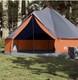 Berkfield Homefamily Tent Tipi 6-person Grey And Orange Waterproof