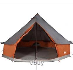 Berkfield HomeFamily Tent Tipi 6-Person Grey and Orange Waterproof
