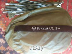 Big Agnes Slater UL 3+ Tent with footprint, 3 person, large porch lightly used