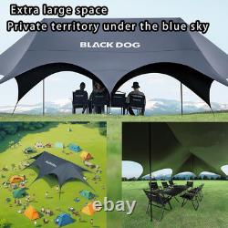 Blackdog 26? /60? Octagonal Camping Canopy Tent, Titanium Black Glue UPF21000 UV