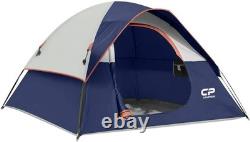 Blue 3 Person Dome Tent Waterproof 4 Season Fiberglass Camping Hiking Fishing