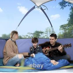 Blue 3 Person Dome Tent Waterproof 4 Season Fiberglass Camping Hiking Fishing