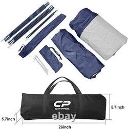 Blue 3 Person Dome Tent Waterproof 4 Season Fiberglass Camping Hiking Fishing