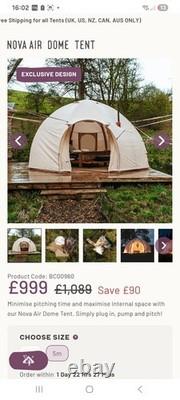 Boutique Camping Nova Air Dome Tent 5m USED ONCE £995 Online
