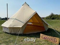 Brand New 4m Cotton Fire Proof Canvas Bell Tent With Stove Hole/Flap (ZIG)