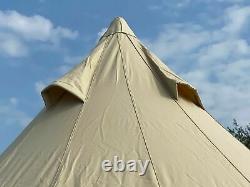 Brand New 6m Double Door Cotton Canvas Bell Tent Zipped In Groundsheet (ZIG)