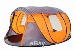 Bravindew Waterproof Tent X-Large Instant 5-6 Person Pop Up Dome Tent with Sk