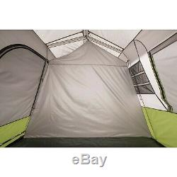 Bright Natural Light 9-Person Instant Cabin Tent with Screen Room Outdoor Camping