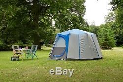 COLEMAN CORTES OCTAGON 8 PERSON FAMILY TENT BLUE glamping luxury camping large