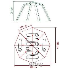 COLEMAN CORTES OCTAGON 8 PERSON FAMILY TENT BLUE glamping luxury camping large