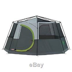 COLEMAN CORTES OCTAGON 8 PERSON FAMILY TENT GREEN glamping luxury camping large