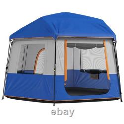 Cabin Tent Easy Setup 3000mm Waterproof Camping Tent 4 Person with Carrying Bag