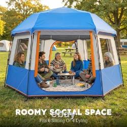 Cabin Tent Easy Setup 3000mm Waterproof Camping Tent 4 Person with Carrying Bag
