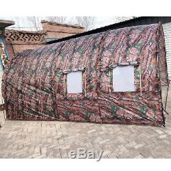 Camouflage Large Instant Tent Family 1 Room 2 Hall Outdoor Camping 8-10