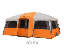 Camp Valley Core 12 Person Large Family Cabin Polyester Orange Tent New