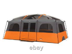 Camp Valley Core 12 Person Large Family Cabin Polyester Orange Tent New