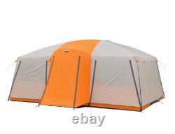 Camp Valley Core 12 Person Large Family Cabin Polyester Orange Tent New