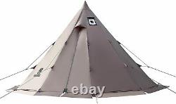 Camping 4 Person Tent Tipi Large Gazebo Hunting Fishing Waterproof Wind Proof UK