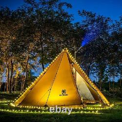 Camping 4 Person Tent Tipi Large Gazebo Hunting Fishing Waterproof Wind Proof UK