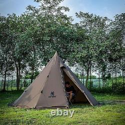 Camping 4 Person Tent Tipi Large Gazebo Hunting Fishing Waterproof Wind Proof UK