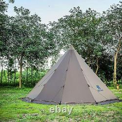 Camping 4 Person Tent Tipi Large Gazebo Hunting Fishing Waterproof Wind Proof UK