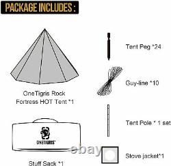 Camping 4 Person Tent Tipi Large Gazebo Hunting Fishing Waterproof Wind Proof UK