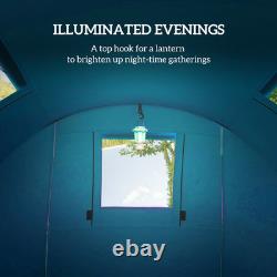 Camping Family Tent for 3-4 Man, 3000mm Waterproof, Sky Blue 2 Room