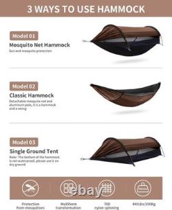 Camping Hammock Tent with Mosquito Net and Sunshade, 290 140CM Extra Large Spa