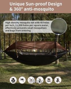 Camping Hammock Tent with Mosquito Net and Sunshade, 290 140CM Extra Large Spa